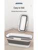 Multifunctional Silicone Folding Mop Bucket - Portable Rectangular Design