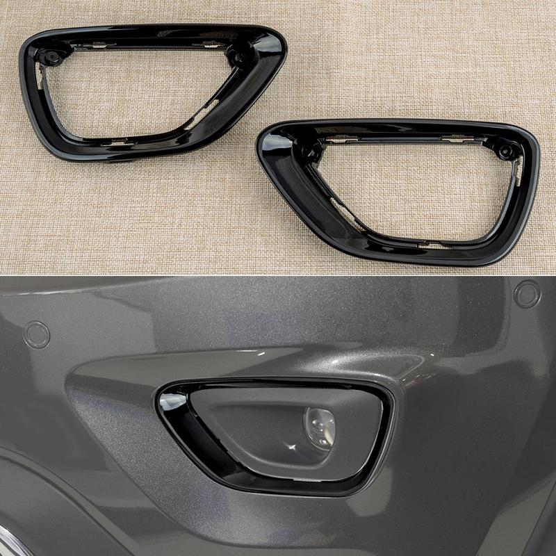 

1 Pair Front Fog Light Lamp Covers Frames Trims Fit For Jeep Grand Cherokee 2014-2016