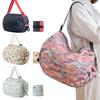 Foldable Shopping Bag Reinforced Nylon Fabric Heavy Duty Grocery Tote Compact Portable Storage Everyday Use Reusable Eco Bag