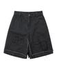 AJOBYAJO Washed Layered Cargo Skirt Shorts [Black]