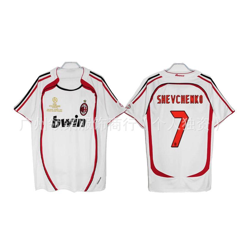 AC Milan retro jersey 0607 season Kaka Maldini Ronaldini Ronaldinho Pirlo collector's edition football jersey