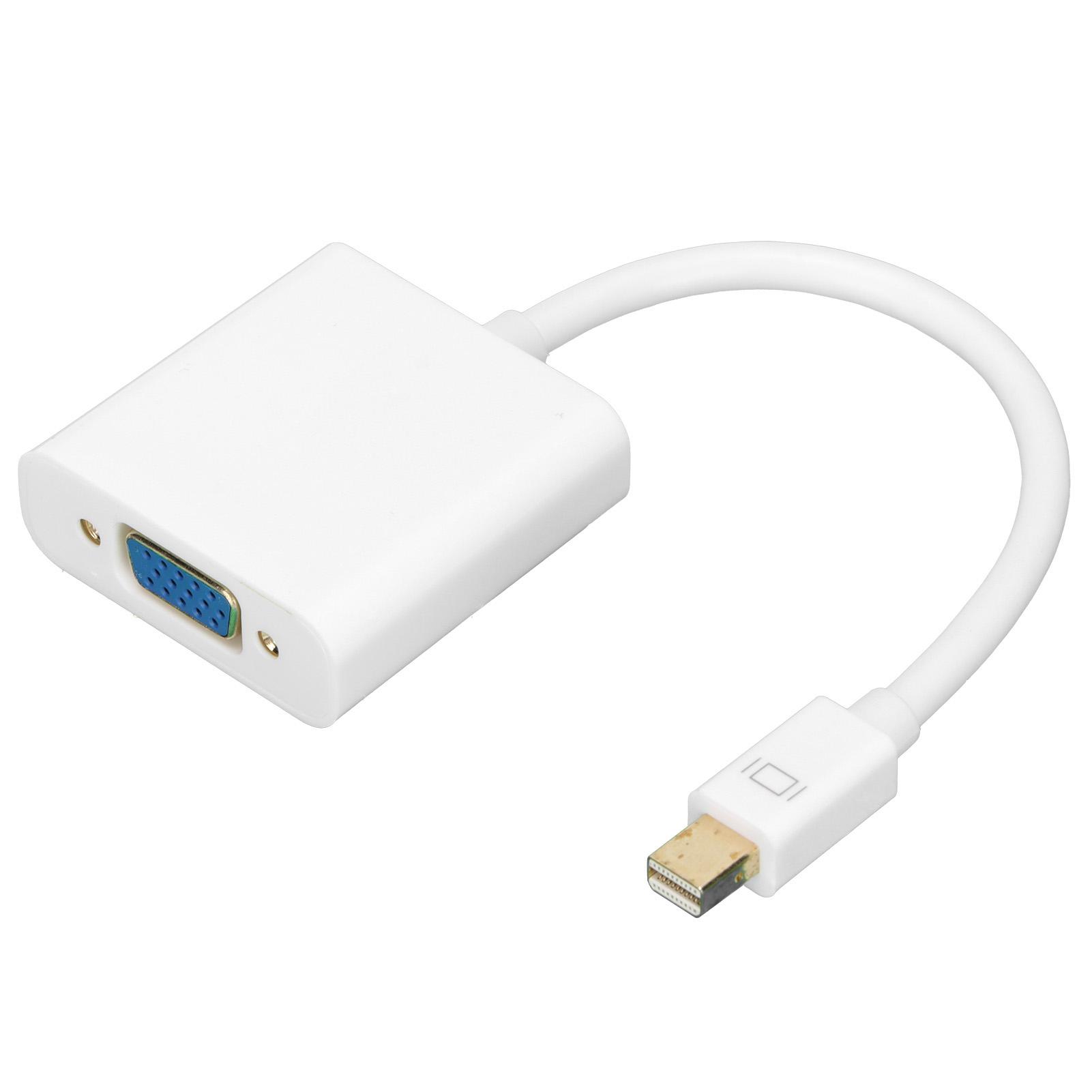

Адаптер Mini DisplayPort - VGA Mindpure Полностью совместимый адаптер Mini DP - VGA для телевизоров, мониторов