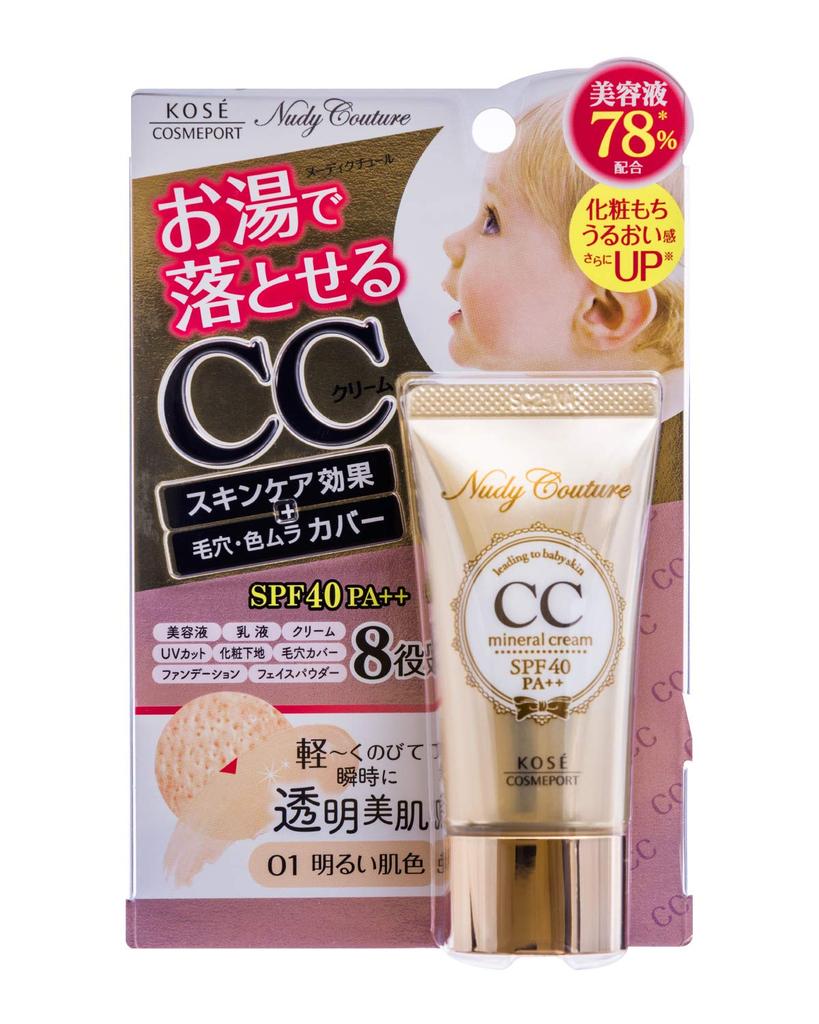 KOSE Nudie Couture Mineral CC Cream 01 Light Skin Tone SPF40 30g PA+++