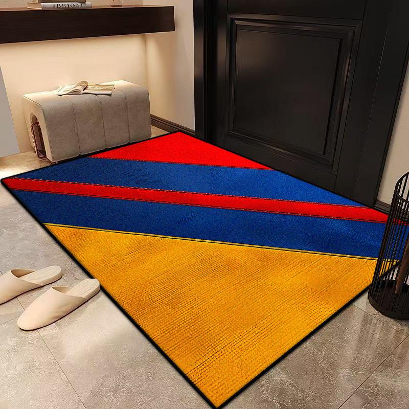 Geometric Living room rugs Decoration bedroom floor Flannel mats customizable cloakroom Short velvet office carpet washable 60x90cm