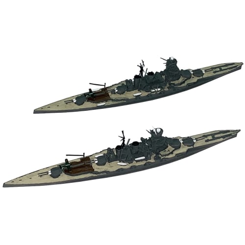 HMA 1/2000 Japanese Navy 11th Squadron Set (Battleship Hiei & Kirishima) Resin Kit, Molded Color