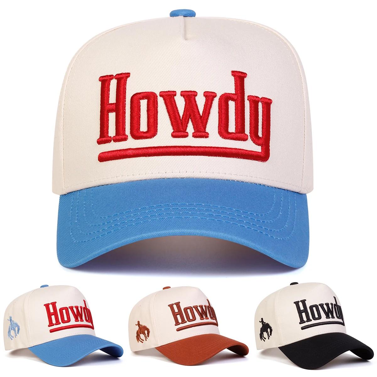 Yiran Bag Women's Unisex Howdy Letter Embroidery Baseball Caps Spring Autumn Outdoor Adjustable Casual Hats Sunscreen Hat Sports Cap