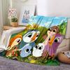 puffin rock Theme Printed Blanket - Perfect for Couch, Bed, Travel & Outdoor Use | Machine Washable, Cozy & Durable.
