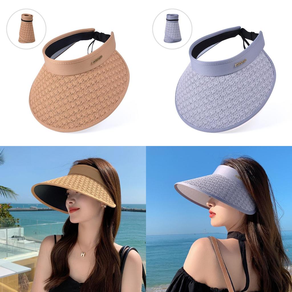 Summer Sun Protection Hat With Large Brim For Outdoor Activities In Breathable Paper Mesh Fabric