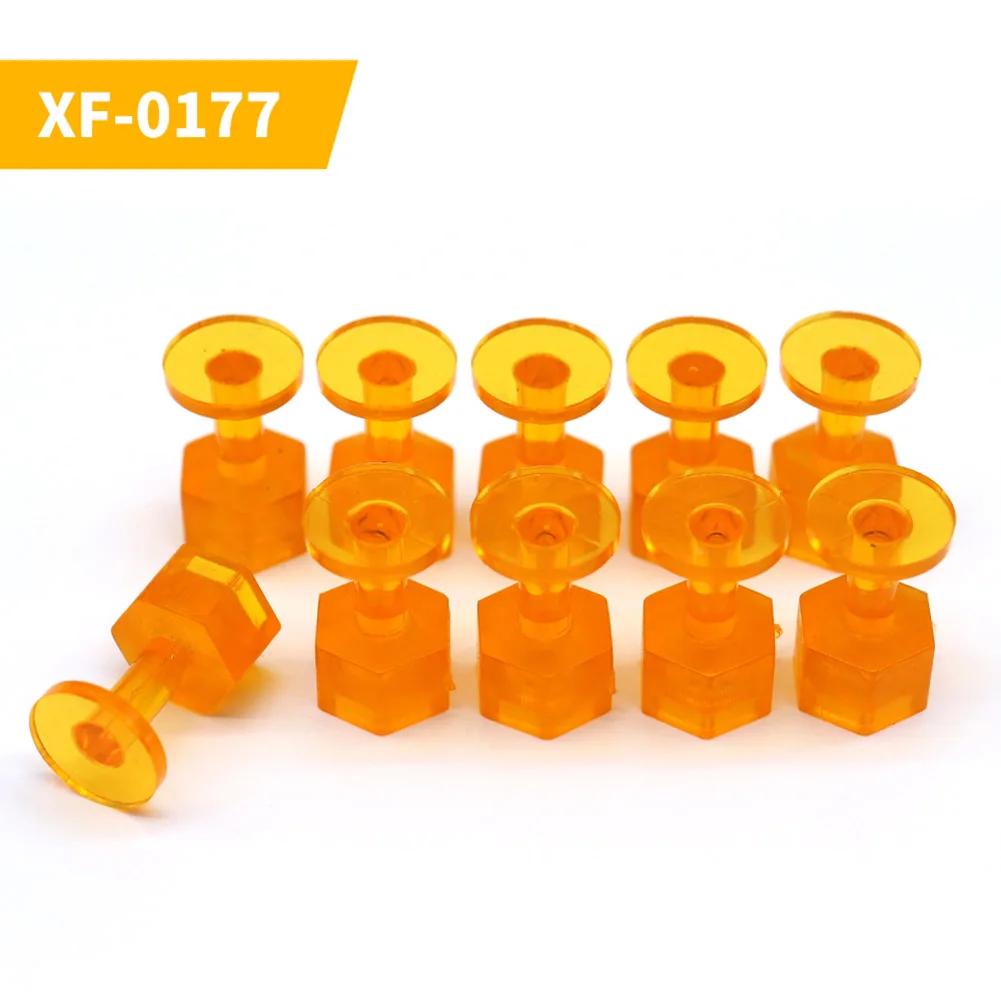 10x S/m/l Car Glue Tabs Nylon Dent Removal Tools Orange Tabs Auto Paintless Dent Repair Maintenance Tools