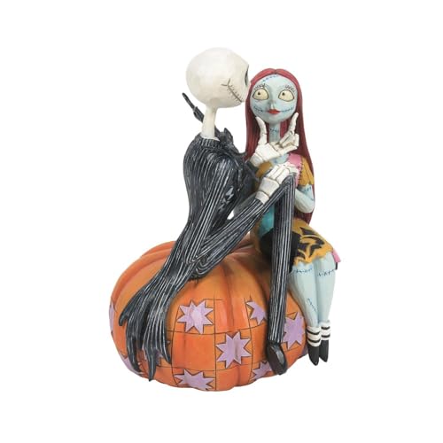 Enesco Statue/Figure "Disney Traditions" Jack and Sally Sitting on a Pumpkin, Size 11 x 12 x 16.5 cm, DTR6014358