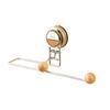 Kitchen Paper Towel Storage Rack with Suction Cup And Automatic Spring Push Rod Paper Roll Holder for
