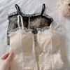 Weuiean Lace Camisole Top with Zippered Lace Tube Tank One Size Fits Women's Cups, Camisole, Top, Top, Most, LSL-013 (White)