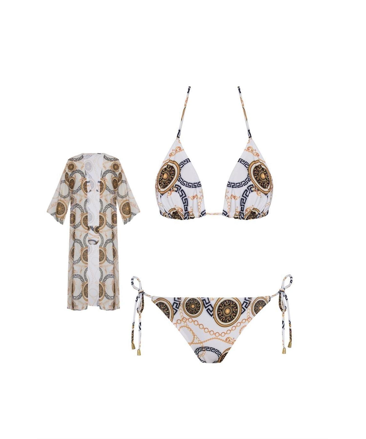 

Комплект бикини с треугольными чашечками из парео