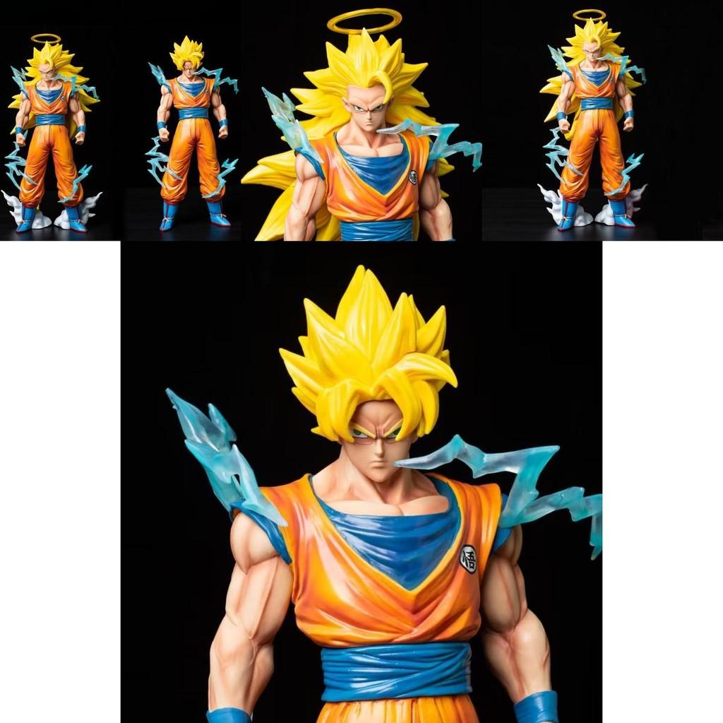 Eye-catching Dragon Ball Z Super Saiyan 3 Goku Collectible Model With Radiant Aura