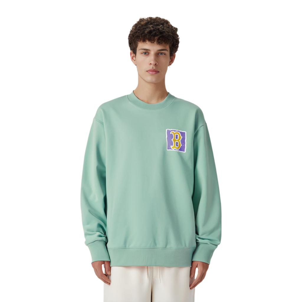 MLB Sweatshirts Unisex Mint Green Crew Neck Moderate Other 3AMTL0414-43MTL