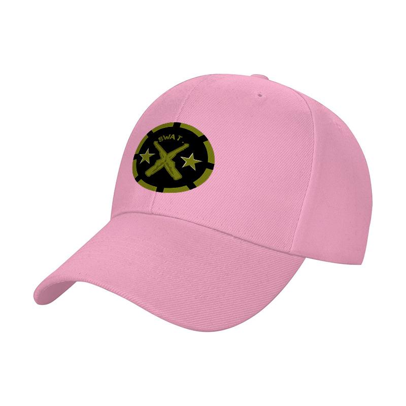 SWAT Logo Black Baseball Cap with Yellow Emblem and Star Design for Tactical Style and Urban Fashion Look