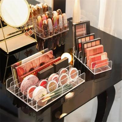 Caixa de armazenamento para bandeja de sombras, grande capacidade, expositor de cosméticos, pó, blush, cômoda, organizadores de prateleiras para cosméticos e maquiagem