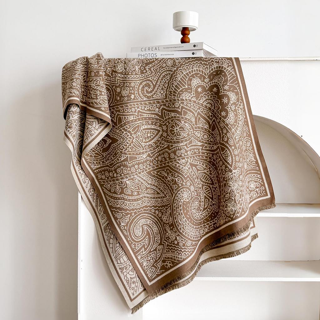 New Fashion Cashmere Women Paisley Print Double-sided Scarf Winter Warm Elegance Shawl Pashmina Female Outdoor Scarves