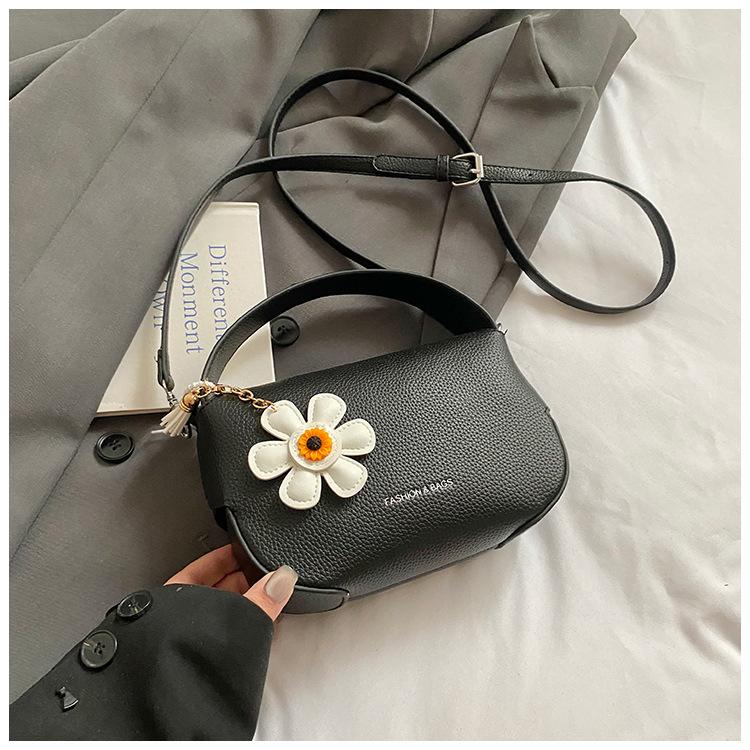 Women's bag new portable small square bag fashionable lychee pattern high-end fashion shoulder messenger bag