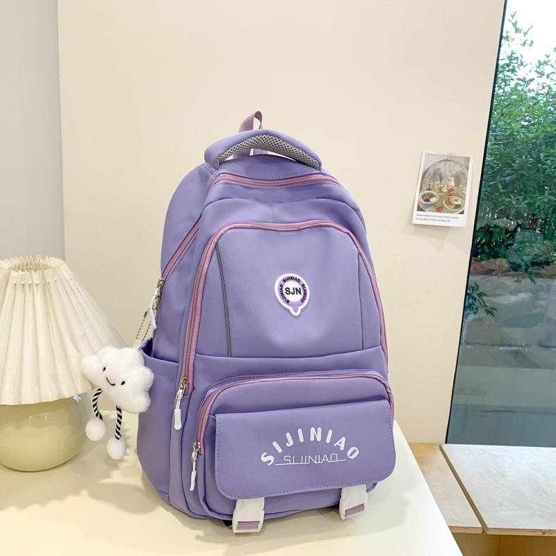 Stylish Versatile Waterproof Backpack Fashionable Spacious School Bag Nylon