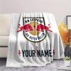 Custom Name RB Leipzig2 Flannel Blanket, High quality Comfortable for All Seasons, Home Decor, Warmth and Comfort