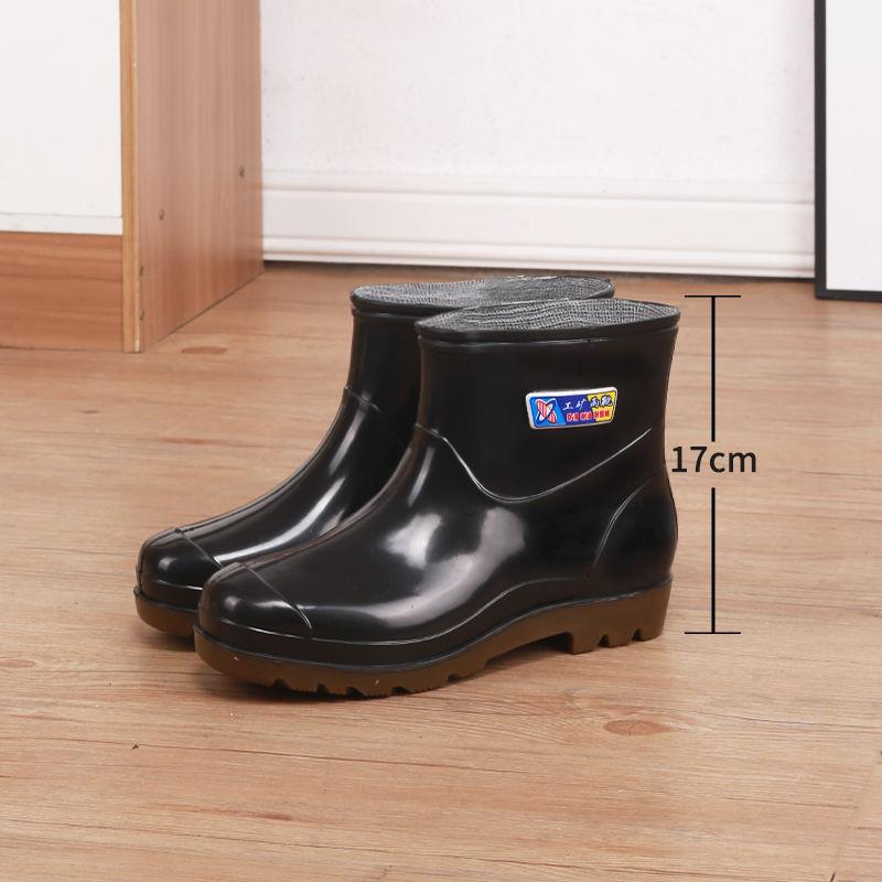 

Rain shoes men s high rain boots spring and autumn long tube medium tube water boots velvet warm and non-slip fashion water shoes 39
