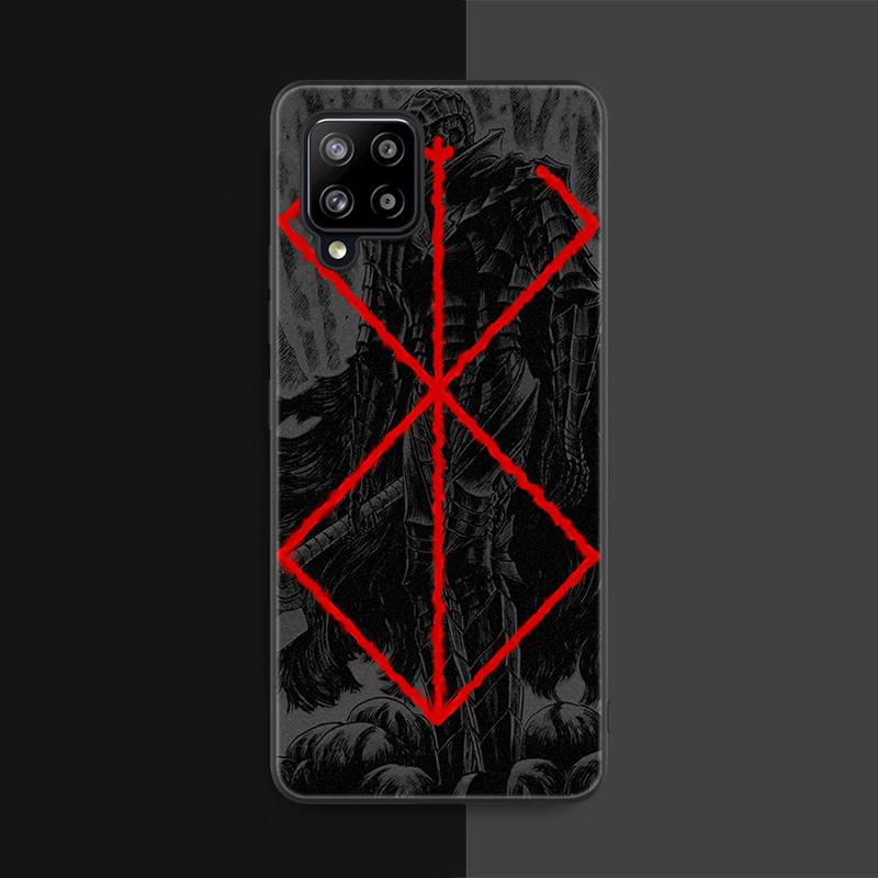 Anime Berserk Guts Phone Case For Samsung Galaxy A12 A02S A22 A32 A52 A72 A71 A51 A41 A31 A21 A11 A50 A70 A10S A20S Black Cover