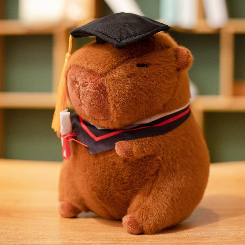 Cute Cute Dr. Capybara Doll Plush Toy Dr. Kapibara Doll Student Graduation Commemorative Gift