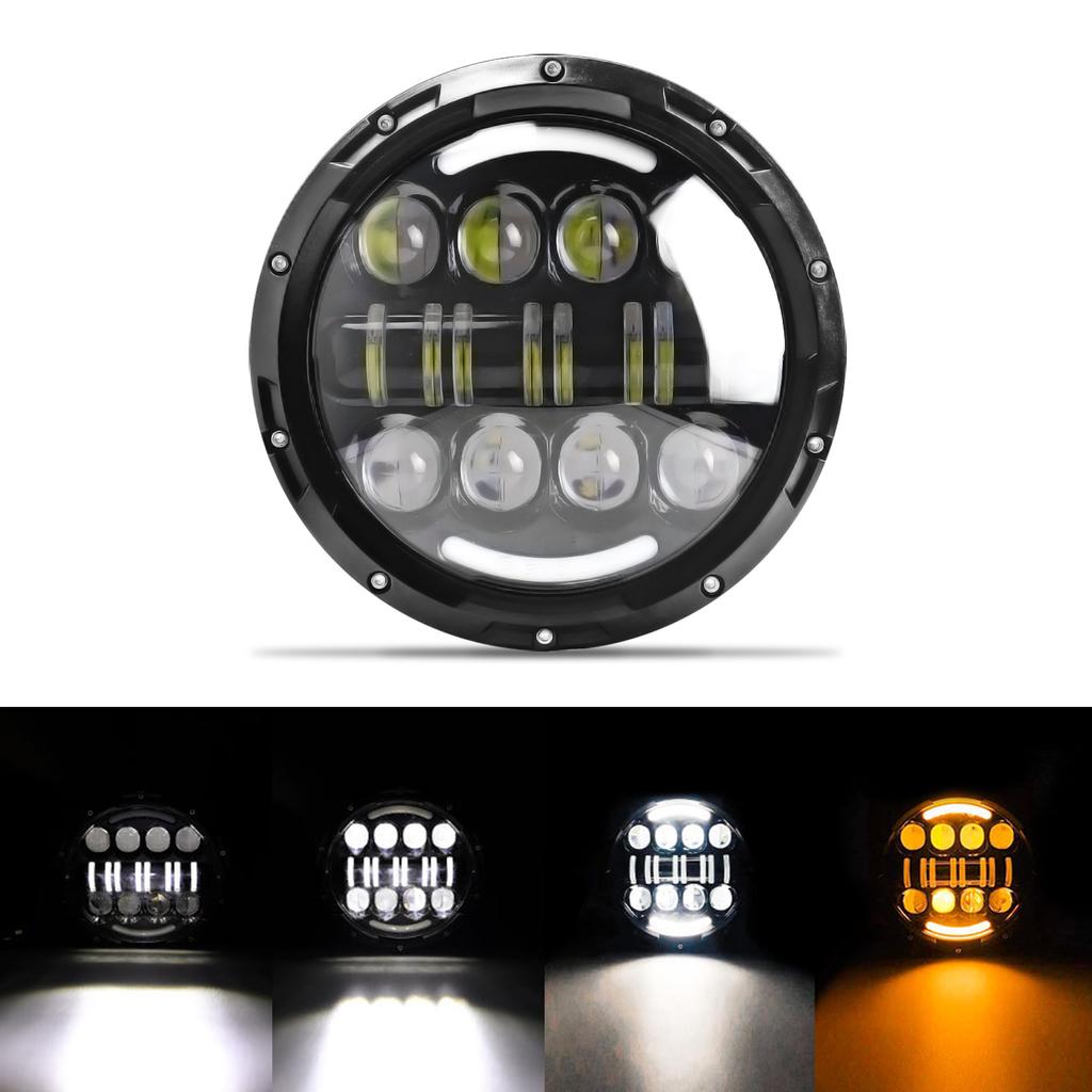 7 Inch Motorcycle LED Headlight for Motorcycle JEEP Wrangler JK Harley Touring Road King Yamaha 7Inch Round LED Headlight