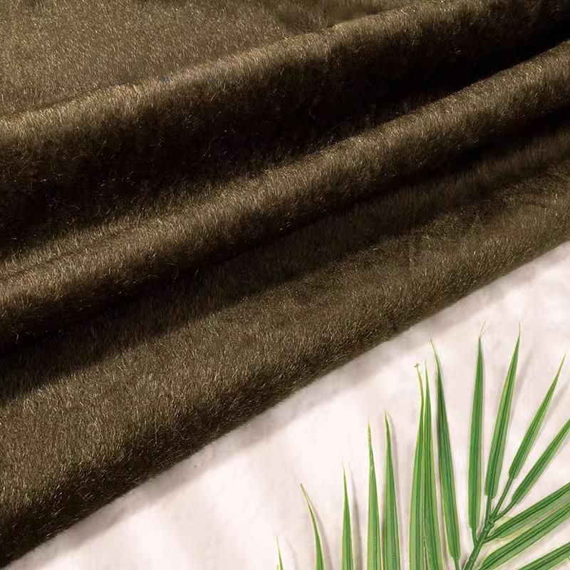 Plain Color Super Thick Faux Mink Fur Fabric Horsehair Flocking Plush Fabric DIY Sewing Sofa Clothing Luggage Shoes Toys Fabric