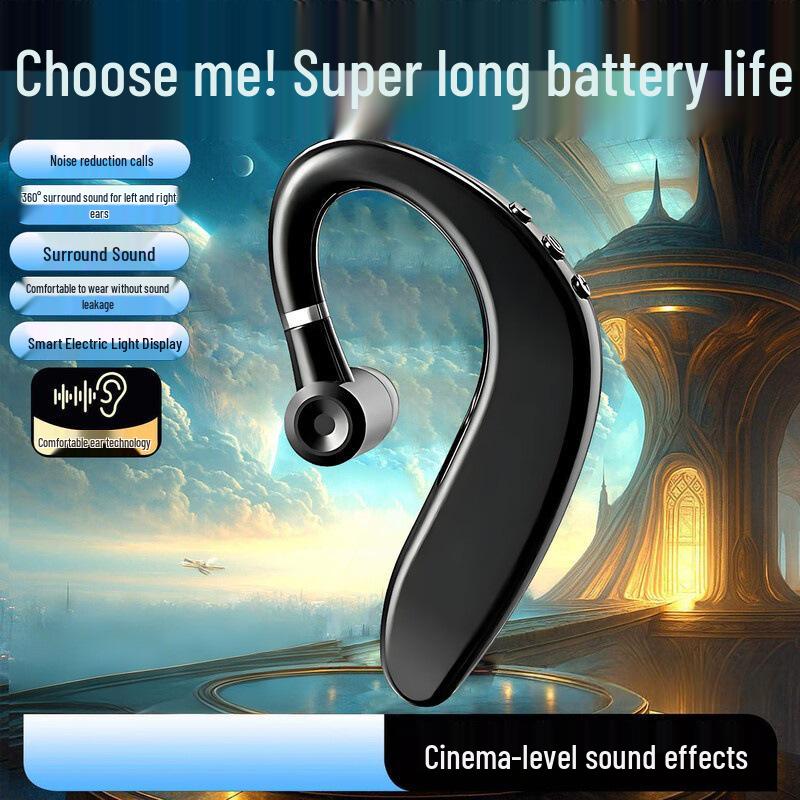 Wireless Over-Ear Bluetooth Earbuds S109 - Long Battery Life, Noise Cancelling, High-Quality Sound for Sports and Running.
