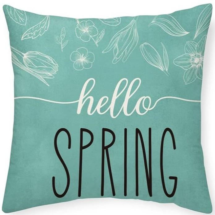 Frühlings- und Sommerblumen, Blumenkunst, Leinenkissenbezüge, Autositze, Lendenkissen, Kissen