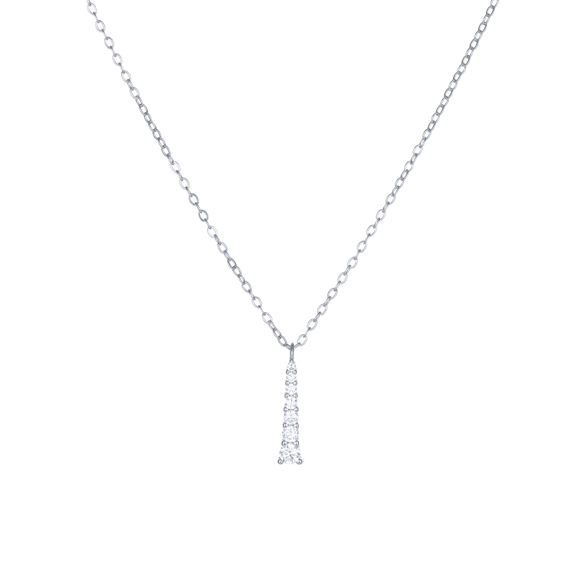 

S925 Sterling Silver Zirconia Pendant Necklace for Women - Elegant, Luxurious, Versatile Collarbone Chain S925 Silver