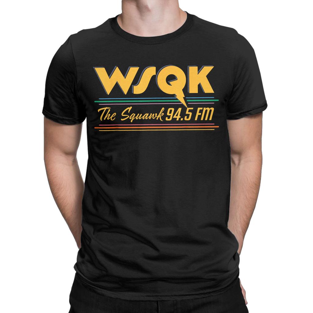 2026 Summer Season 5 WSQK The Squawk 94.5 FM Logo Retro Novel T-shirt Cotton Casual Plus Men's T-shirt StreetWear Y2K