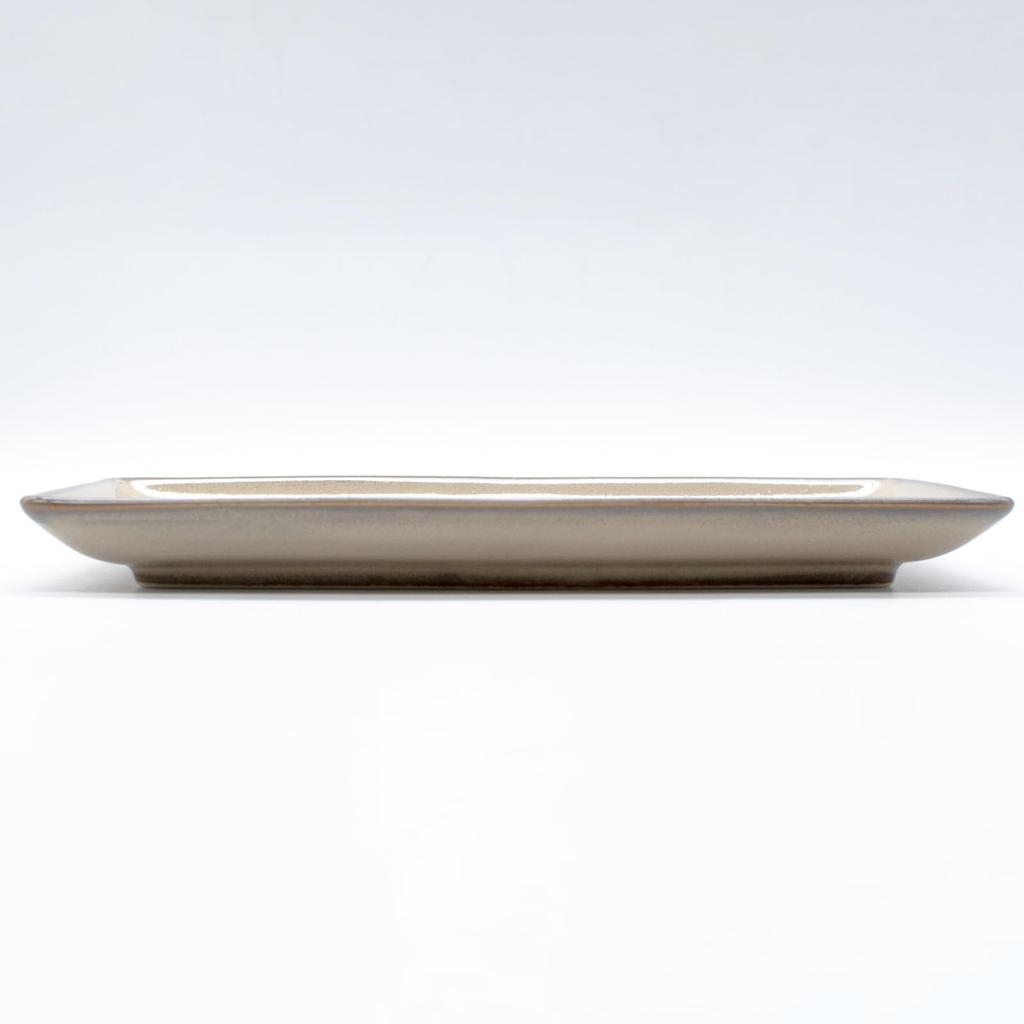aito Seisakusho Rectangular Serving Set of 21 x 13 Mino Dishwasher and Microwave Made in 567520 "Natural Color" Plate, 2, Approx. cm, Gray, Ware,