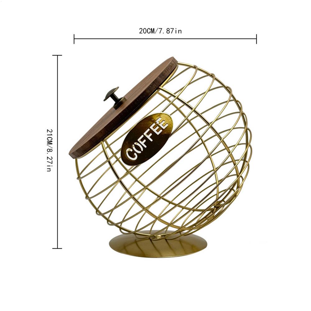 Coffee Pod Basket With Lid Large Capacity Storage With Lid Coffee Basket For Kitchen Counter Living Room Party Bar Fruit Banana