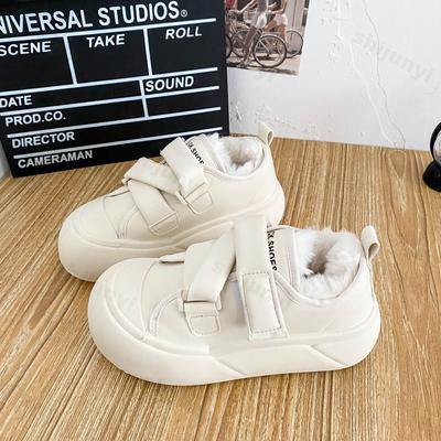 Black Bread Shoes Warm Plus Velvet Cotton Shoes Women 2025 Winter New All-match Thick-soled Single Shoes Non-slip Snow Shoe