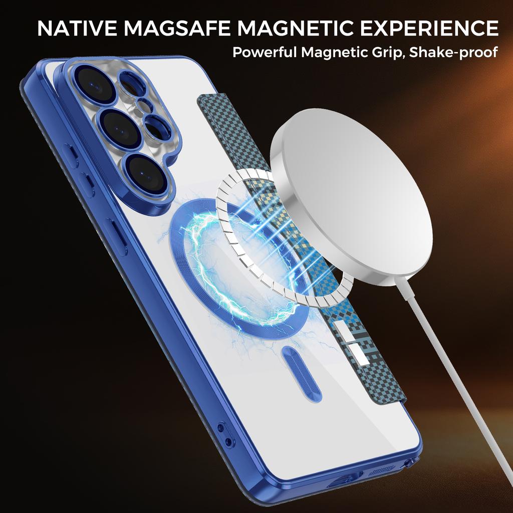 Leather Flip Magnetic Case for Samsung Galaxy S26 Ultra S25 Fe S24 Plus S23 S22 Wallet Wireless Charging Card Slots Phone Cover