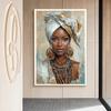 Ethnic African Wall Art Black Woman Canvas Painting Africa Girl Poster Print For Office Bedroom Living Room Home Decor Mural
