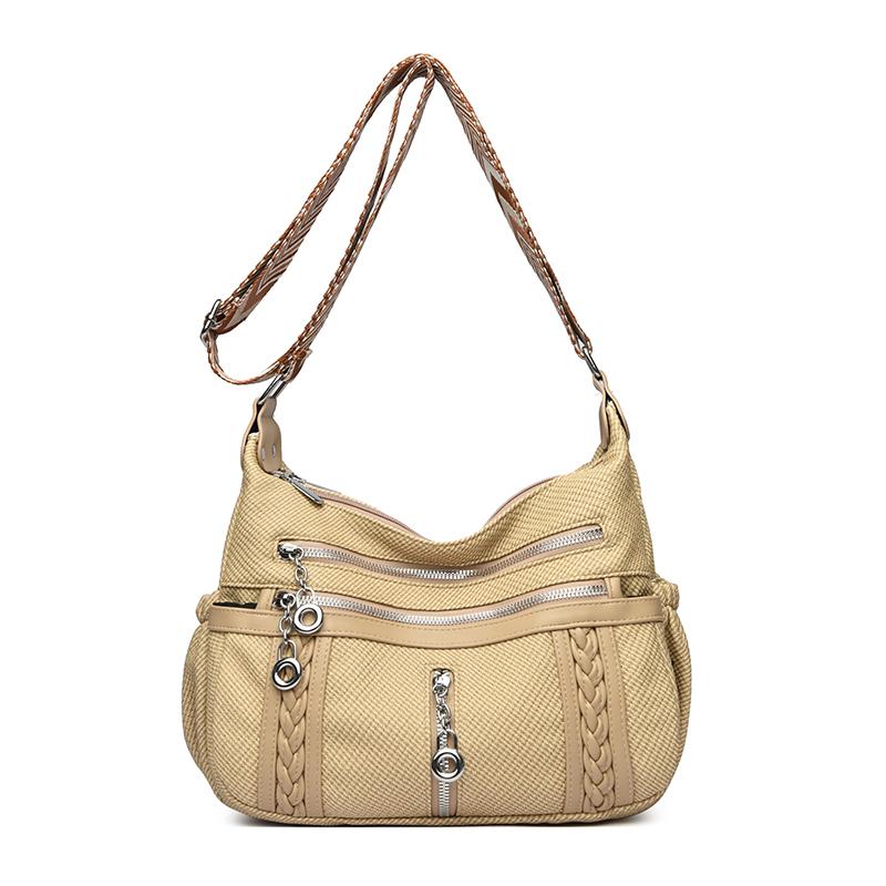 Women's Shoulder Bag Crossbody Bag Large Capacity Multi-Layer Middle-Aged and Elderly Mother Bag