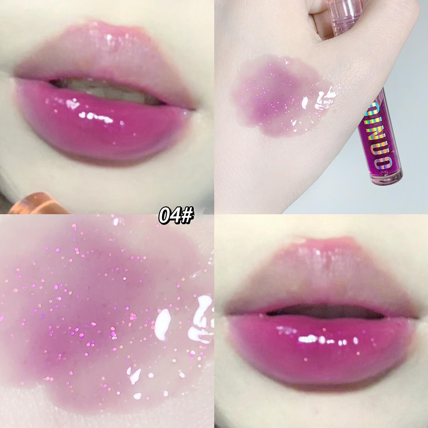 

Водно-глянцевый желейный блеск для губ, водно-глянцевый увлажняющий стеклянный блеск для губ, который нелегко приклеить к чашке, нежный набор блесков для губ