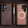 Retro for Magsafe Case for Samsung Galaxy S26 S24 S25 Ultra Plus S26+ Genuine PULL-UP Leather Magnetic Phone Back Cover
