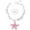 Bohemia Starfish Pendant Necklace Imitation Pearl Clavicle Chain Pearls Necklace  Women