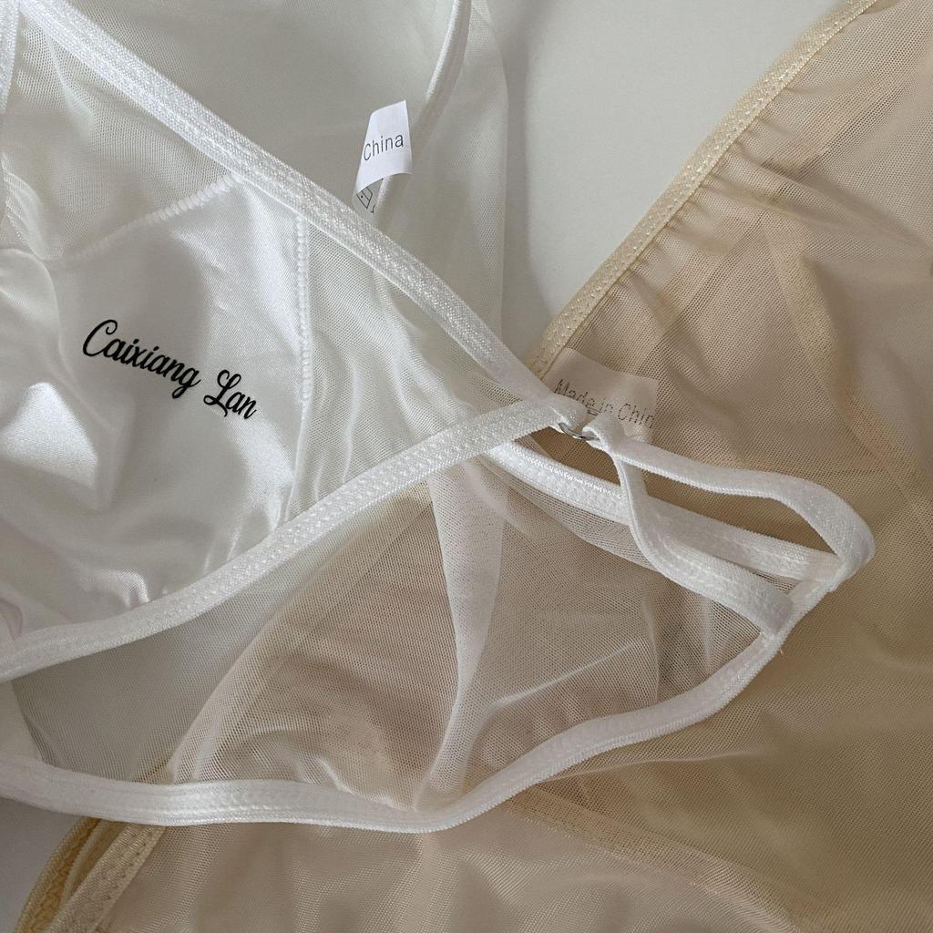 Danish Moonlight: Women's Sexy Thin Strap High Slit Silk Low Waist Seamless Panties