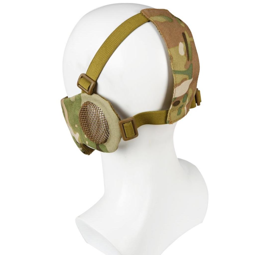 Tactical Steel Half Face Mask Mesh Military Style Face Mask for Airsoft Hunting Shooting