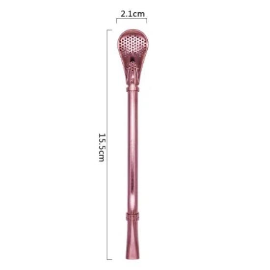 4Pc Stainless Steel Drinking Straws Yerba Mate Straw Bombilla Reusable Straw Spoon Loose Leaf Tea Filter Spoon Bar Accessories