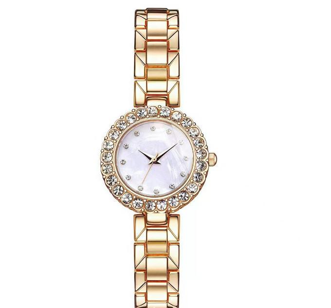 

Fashion Jewelry Watch Set For Women Men With Waterdrop Crystals For Casual Wear золотий