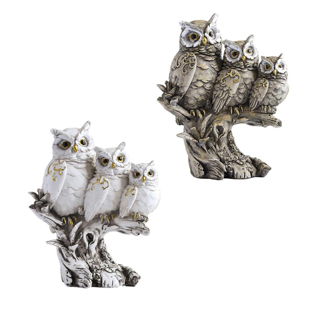 Owl Figurines Owl Statue Owl Sculpture Animal Statue for Office, Desktop Living Room