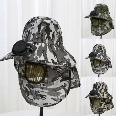 Outdoor Mountaineering Fishing Sun Hat With Large Solar Fan