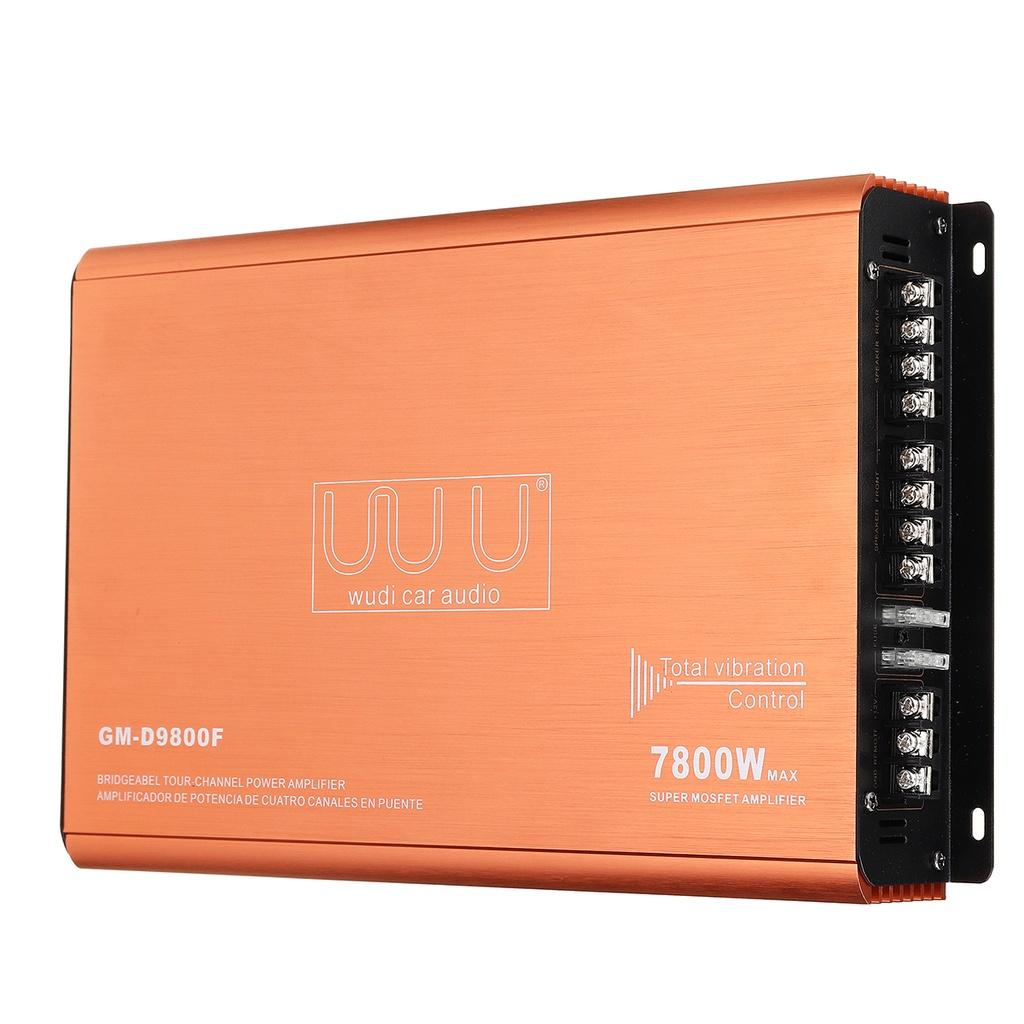7800W 4 Channel Car Amplifier Speaker Vehicle Amplifier Power Stereo Amp Auto Audio Power Amplifier Car Audio 352*218*53mm